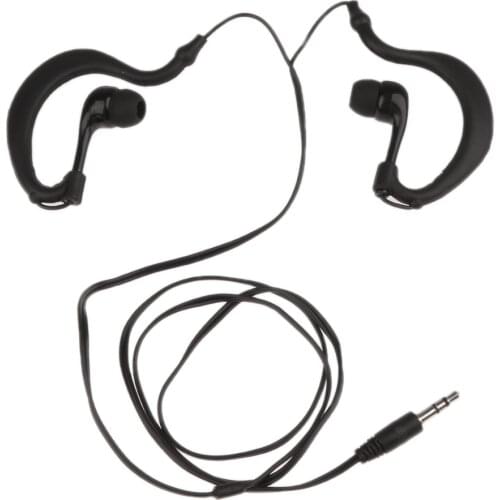 2Pcs 3.5mm Jack Waterproof In Ear Earphones Swimming Headphones for Media Player FM Radio MP3 iPod Black+ White