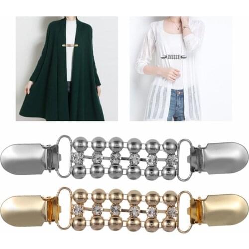 2Pcs Women Cardigan Sweater Blouse Pin Shawl Brooch Clips Shirt Collar Retro Duck Clip Winter Scarf Clasps Charms Accessories