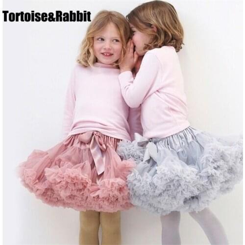 2021 Kids Baby Girls Tutu Skirt Ballerina Pettiskirt Fluffy Children Ballet Skirts For Party Dance Princess Girl Tulle clothes