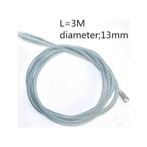 3m olive head galvanized steel dredge kitchen toilet spring pipe blockage dredge manual tool
