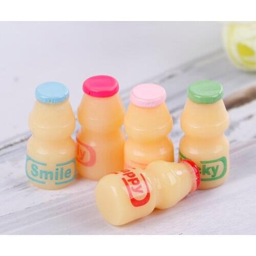5PCS 1:12 scale Miniature Dollhouse Food Milk Drinks Milk Drinks Pretend food Dollhouse toys for children
