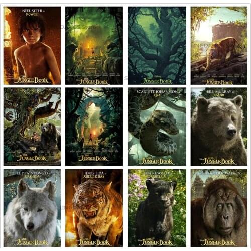 5d Diy Diamond Painting Disney Movie The Jungle Book Poster Diamond Mosaic Embroidery Cross Stitch Full Drill Home Decor Gift