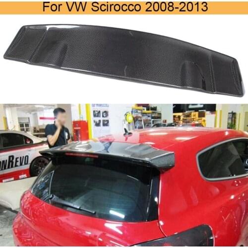 Carbon Fiber Car Rear Roof Spoiler Wing For Volkswagen VW Scirocco Standard 2008-2013 Not R Rear Trunk Roof Wing Spoiler Lip FRP