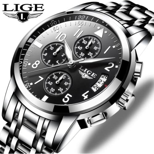Relogio Masculino Mens Watches Waterproof Quartz Business Watch LIGE Top Brand Luxury Men Casual Sport Watch Male Relojes Hombre
