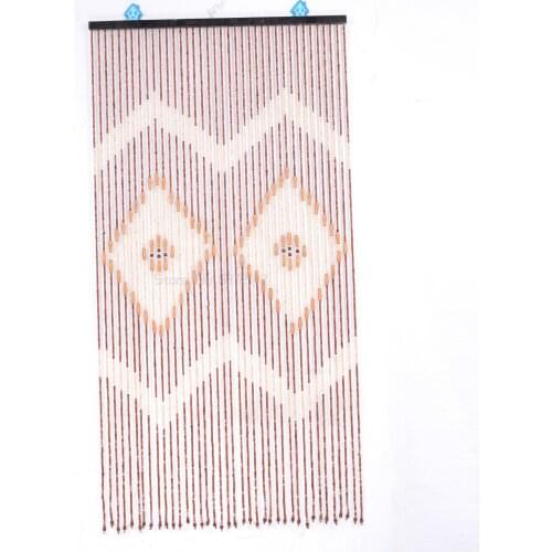 Wooden Bead Curtains 90x175cm-38 wave/90x195cm-36 line Fly Screen Handmade Wooden Bean Blinds For Home Door Window Veranda Decor