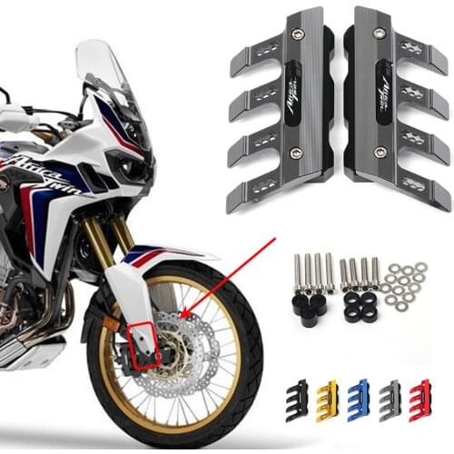 For HONDA CRF1000L Africa TWin Motorcycle Mudguard Front Fork Protector Guard Block Front Fender Anti-fall Slider Accessories