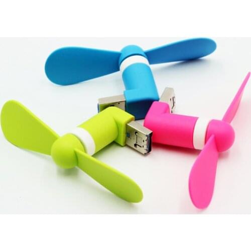 Pocket Fans USB Gadget OTG Mini Micro USB Large Wind Cooling Fan For OTG Android Mobile Phones Desktop Laptop Wholesale 100pcs