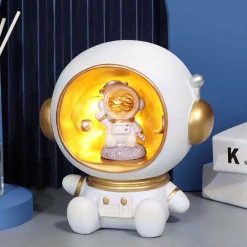 Creative Gift Multifunctional Figurine Astronaut Savings Tank Night Light Lovely Desktop Home Decor Statue NordicDecorationHome