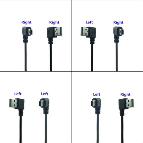 Mini Usb 2.0 Cable 90 Degree Right Angle MP3 Bluetooth Speaker Charger Mini Usb Power Cable Usb Left Angled Mini Charging Cable