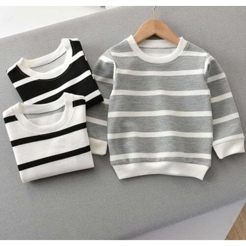 2021 New Spring Autumn Long Sleeve Striped Top Childrens Clothing T-Shirt Girls Clothes Boy Clothes Kid Clothes