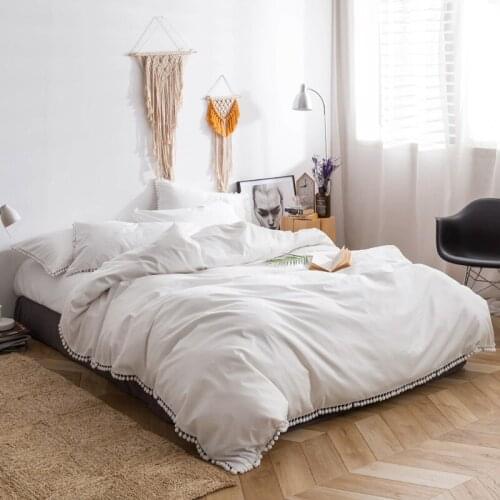 Solid color long-staple 100% cotton bedding sets duvet cover set flat sheet pillowcase bed linen pure color Queen king golden gr