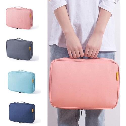Oxford Cloth Waterproof Large Capacity Portable Office Travel Storage Multilayer Document Organizer Bag Holder School Stationery