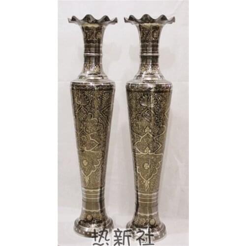 Pakistan Pakistan arts and crafts import bronze vase bronze 1m gold copper vase