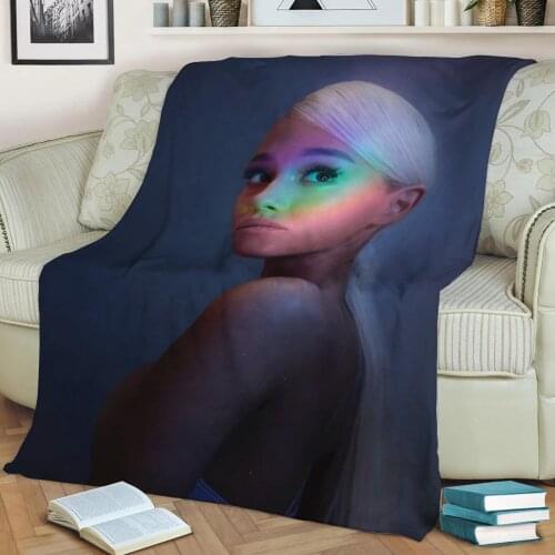 Ariana Grande 3D Print Plush Blanket Throw On Sofa Home Decor Soft Warmth Washable Nap Blanket Dropshipping