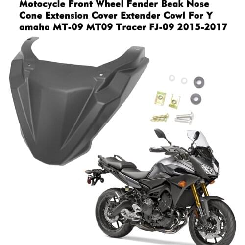 Motocycle Front Wheel Fender Beak Nose Cone Extension Cover Extender Cowl For Yamaha MT-09 MT09 Tracer FJ-09 2015-2017