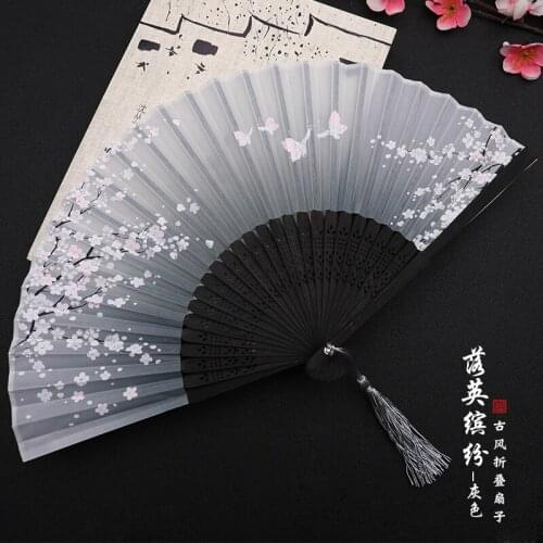 Fan Folding Fan Chinese Style Female Antique Tassel Summer Portable Classical