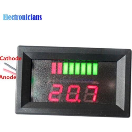 WS16 DC 12V Acid Lead Batteries indicator Battery Capacity Red LED Display Tester With Voltmeter