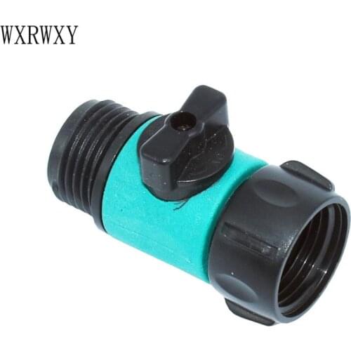 Wxrwxy Garden 3/4 Female Irrigation valve 2 way tap 3/4 male Water gun adapter cranes garden hose tap adapter 1pcs