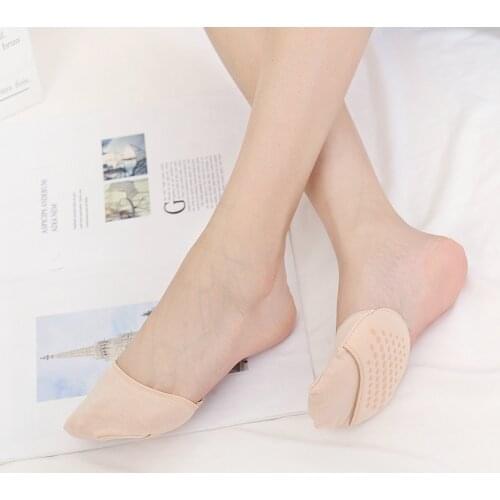 1 Pair Breathable Forefoot Socks Silicone Non-slip Short Invisible Arrival New Anti-pain High Cotton Socks Half Heels