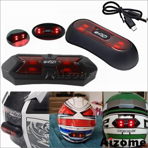 1PC Universal Bike Motorcycle Helmet Night Safety Flashing Warning LED Helmet Lamp Outdoor Waterproof Helmet Signal Tail Light