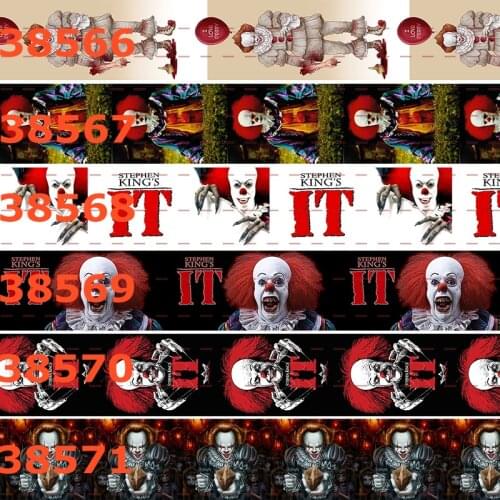 10yards - different sizes - Movie 'Stephen Kings it' Grossgrain ribbon - Movie character ribbon