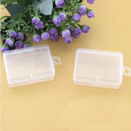 2pcs 7*5cm Universal Small Box Individually Packaged Transparent Jewelry Medicine Rhinestone Diy Accessories Storage Box 7D