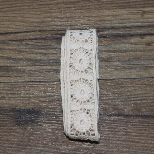 2 yards 2.4 cm water soluble lace pure cotton embroidery lace accessories DIY lace handicraft