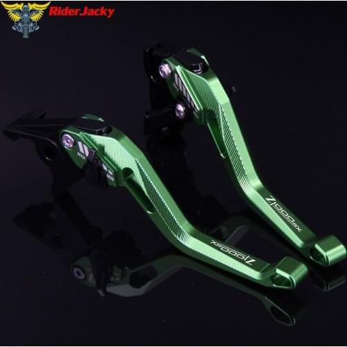 3D Rhombus Hollow design Black Laser logo Motorcycle CNC Adjustable Brake Clutch Lever For Kawasaki Z1000SX/Tourer Z1000 SX 2017