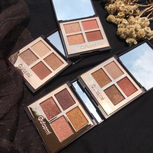 4 Colors Beauty Makeup Eyeshadow Pallete makeup brushes 4 Color Shimmer Pigmented Eye Shadow Palette Make up Palette maquillage