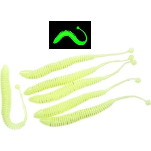 6Pcs/lot Fishing Lure Artificial Soft Night Luminous Bait Fishing Tackle Accessories 2019