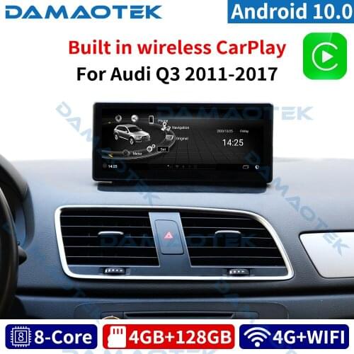 DamaoTek 8.8" Android 10 8+128GB car multimedia system tablet For Audi Q3 2011-2017 car radio navigation 4G+WIFI carplay screen