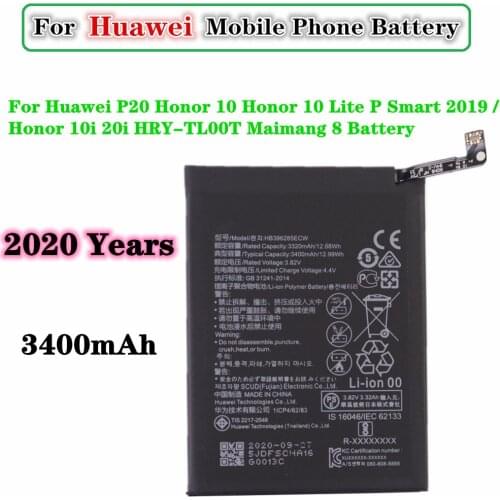 3400mAh HB396285ECW Batteries For Huawei P20 Honor 10 Honor 10 Lite P Smart 2019 / Honor 10i 20i HRY-TL00T Maimang 8 Battery