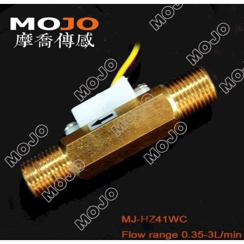 Hall Flow Sensor MJ-HZ41WC 0.35-3L/min Water Flow Meter G1/4"