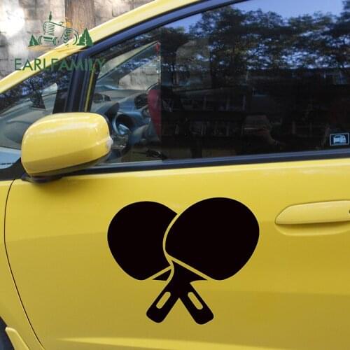EARLFAMILY 58cm x 45.59cm 2x Table Tennis Ping Pong (one For Each Side) Car Sticker for Truck Window Bumper SUV Door Vinyl Decal