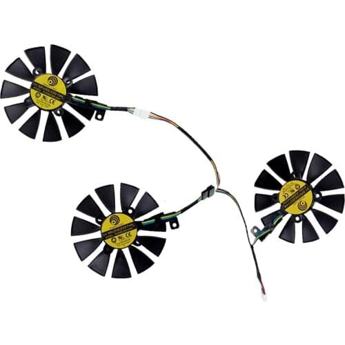 GPU VGA cooler Fan gtx1080 gtx980ti gtx1060 gtx1070 fan for ASUS STRIX GTX 1080/980Ti/1060/1070 graphics cards cooling system