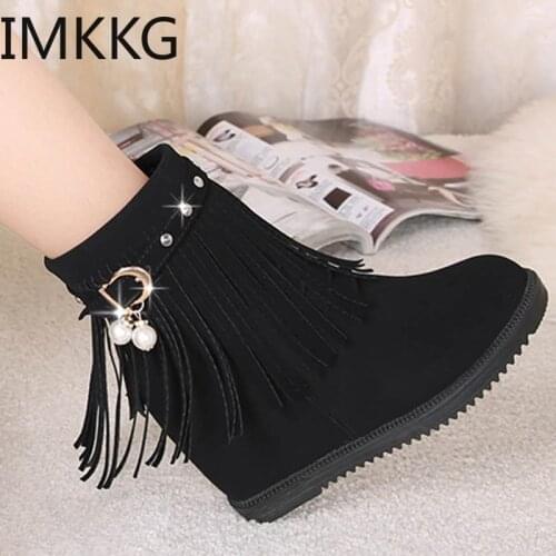IMKKG Women's Wedge Ankle Boots
