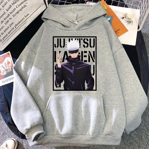 Jujutsu Kaisen Satoru Gojo Anime Hoodie 2020 Female Fashion Warm Pullover Women Aesthetics Autumn Womens Sweatshirt With Hood