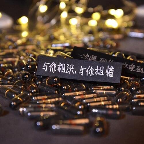 50/100 Pcs DIY Love Letter Note Capsule Confession Wishing Bottle Accessories