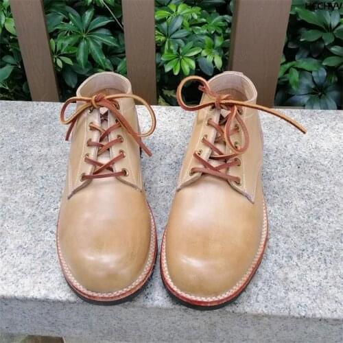 Classic Man Casual Dress Office Mens Boots Handmade Wedding Party Flats Round Toe Basic Laceing Loafers Mens Shoes