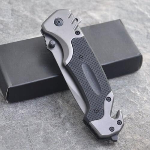 8.9'' Military Multi-function Folding Tactical Survival Knives Hunting Camping Titanium Steel Blade Multi Military Pocket Knife