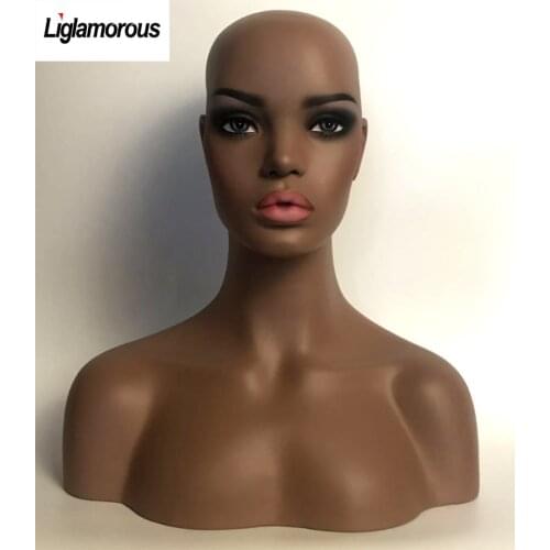 New 1PC Female Realistic Mannequin Head Fiberglass Jewelry And Hat Display Glasses Mold Stand Torson Wig No.13