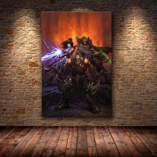 Classic Diablo Art Wall Painting Game Poster Canvas Painting HD Print Birthday Gift Internet Cafe Bedroom Wall DecorationCuadros