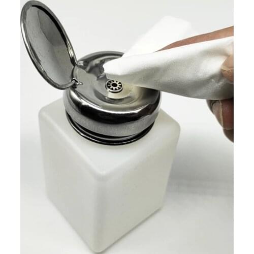 Plastic Bottle Alcohol Bottle 200ml Anti Static Storage Cleaner Soldering Paste Flux Press Metal Cap for Phone Tablet PC Repair