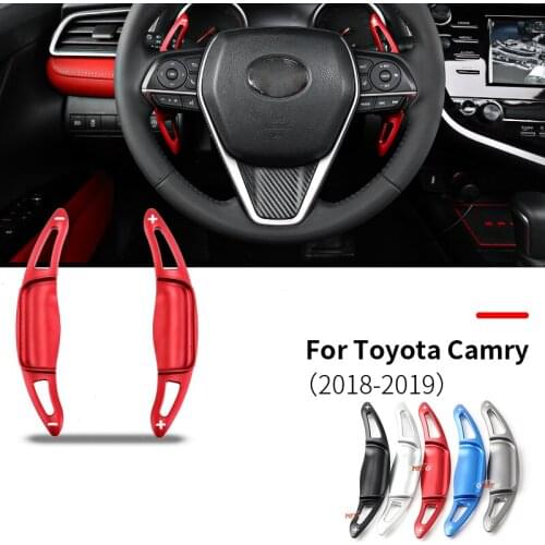 Fit for Camry 2018-2019 Car Accessory 2pcs/set Car Steering Wheel Shift Paddle Extension Shifter Red/blue/black/silvery