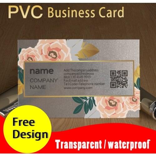 Carddsgn Transparent Business Card Printing Custom Plastic PVC NameCard Frosted Waterproof Free Design 200/500/1000PCS