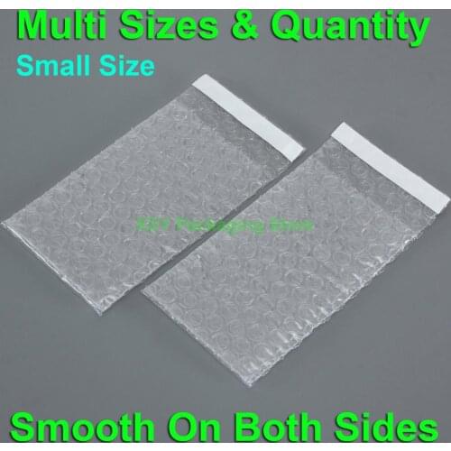 Multi Sizes & Quantity Smooth On Both Side Inch (2.5" - 3.5") x (3" - 7.5") Clear Packing Bubble Bags (65 - 90mm) x (80 - 190mm)