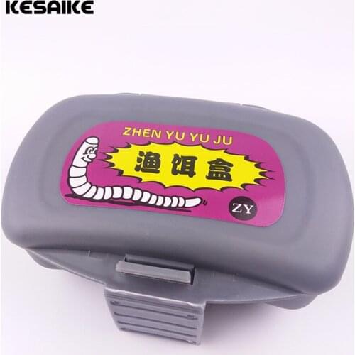 KESAIKE Earthworm Fishing Boxes/Fish Lure Tackle box Waist plastic Fishing Tackle Boxes Fishing Accessories storage package