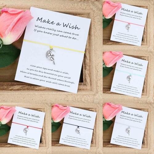 Make A Fairy Bracelet Angel Fairy Charm Red Rope Friendship Bracelet Fairy Jewellery for Women Men Sister Magic Gift