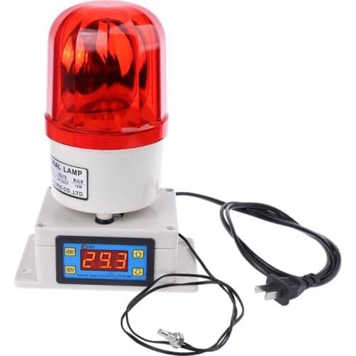 Temperature Controller Alarm Warning Light Digital Thermostat for Incubator Farm