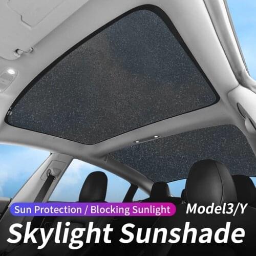 Tesla Model 3 19-21/model Y Sun Shades Model 3/y Glass Roof Sunshade Front Rear Sunroof Windshield Skylight Blind Shading Net